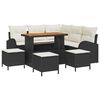 vidaXL Ensemble de canap&eacute; de jardin 9 pc Noir polyrotin