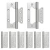 vidaXL Charni&egrave;re 8 pc 125 x 78 x 13 mm Argent&eacute; Acier