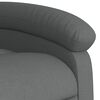 vidaXL Fauteuil inclinable électrique Gris foncé Tissu