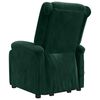 vidaXL Fauteuil de massage Vert fonc&eacute; Velours
