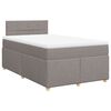 vidaXL Sommier &agrave; lattes de lit avec matelas Taupe 120x200 cm Tissu