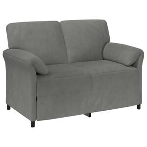 vidaXL Sofa 2 places Gris fonc&eacute; 138 x 83 x 95 cm Velours