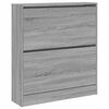 vidaXL Armoire à chaussures sonoma gris 80x21x87,5cm bois d'ingénierie