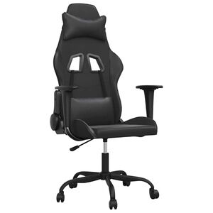 vidaXL Chaise de jeu de massage noir similicuir