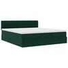 vidaXL Cadre de lit ottoman avec matelas vert fonc&eacute; 200x200 cm velours