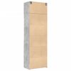 vidaXL Armoire de rangement gris b&eacute;ton 70x42,5x225cm bois d'ing&eacute;nierie
