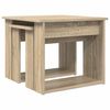 vidaXL Ensemble de tables basses 2 pcs Ch&ecirc;ne Sonoma Bois d'ing&eacute;nierie