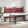 vidaXL T&ecirc;te de lit suspendue Uni Bordeaux 210 x 55 x 5 cm PU antique