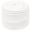 vidaXL Corde de bateau Blanc complet 14 mm 50 m Polypropyl&egrave;ne
