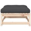 vidaXL Repose-pied de jardin avec coussin bois de pin massif