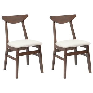 vidaXL Chaises de salle &agrave; manger 2 pcs Marron Clair 42 x 47.5 x 81 cm