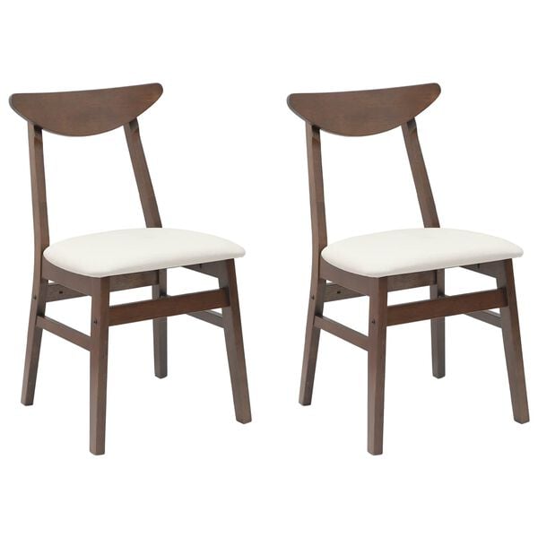 vidaXL Chaises de salle &agrave; manger 2 pcs Marron Clair 42 x 47.5 x 81 cm