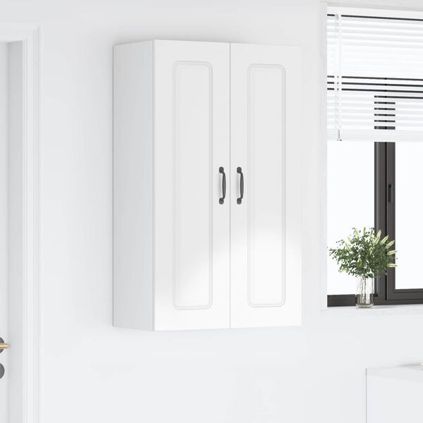 vidaXL Meuble mural de cuisine Blanc brillant 60 x 31 x 100 cm