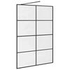 vidaXL Paroi de douche avec verre ESG transparent 140x195 cm Noir