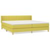 vidaXL Sommier &agrave; lattes de lit avec matelas Vert 200x200 cm Tissu