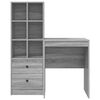 vidaXL Bureau avec tiroir 2 pcs Gris Sonoma