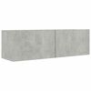vidaXL Ensemble de meubles TV 3 pcs Gris b&eacute;ton Bois d'ing&eacute;nierie