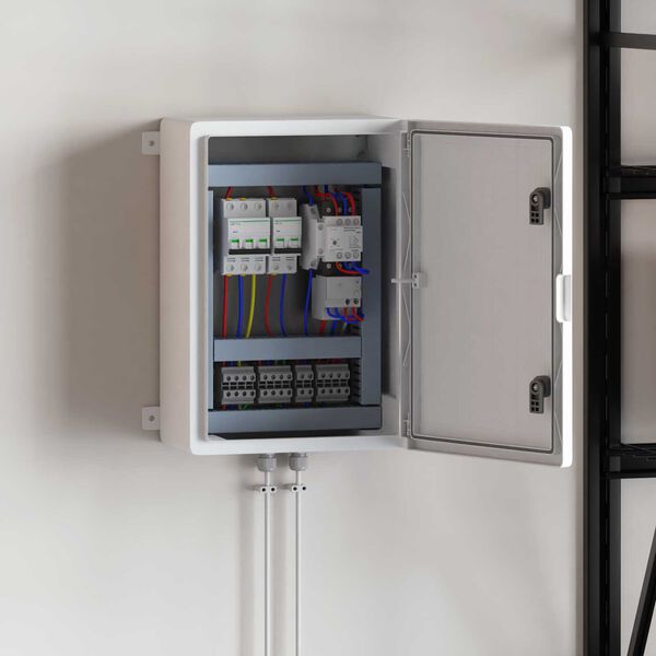 vidaXL Armoire de contr&ocirc;le Gris 47 x 20 x 60 cm Plastic ABS