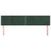 vidaXL T&ecirc;tes de lit 2 pcs Vert fonc&eacute; 100x5x78/88 cm Velours