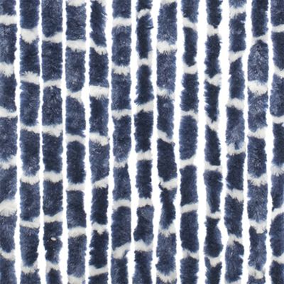 Travellife Rideau de porte Chenille Stripe 185x56 cm Bleu et blanc