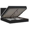 vidaXL Lit ottoman avec matelas Noir 140 x 200 cm Tissu