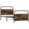 vidaXL Cadre de lit sans matelas 100x200 cm ch&ecirc;ne fum&eacute; bois ing&eacute;nierie