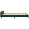 vidaXL Cadre de lit sans matelas vert fonc&eacute; 120x200 cm velours