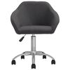 vidaXL Chaise pivotante de bureau Gris fonc&eacute; Tissu