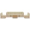 vidaXL Salon de jardin 7 pcs avec coussins Bois de pin massif