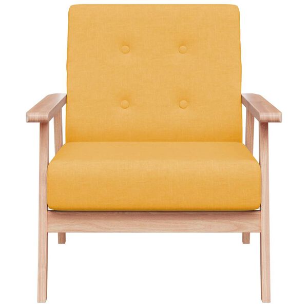 vidaXL Fauteuil jaune tissu