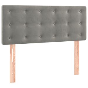 vidaXL T&ecirc;te de lit Gris clair 80x5x78/88 cm Velours
