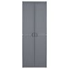 vidaXL Armoire de rangement de jardin gris 65x45x172 cm PP rotin