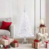 vidaXL Sapin de No&euml;l artificiel avec 150 LED Blanc 120 cm PVC et Acier