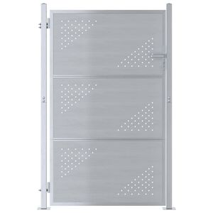 vidaXL Porte de Jardin 85 x 144 cm Acier inoxydable Verrouillable