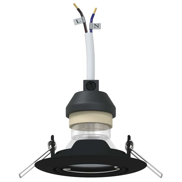 vidaXL Projecteur 12 pcs Noir 9 x 9 x 2,5 cm M&eacute;tal