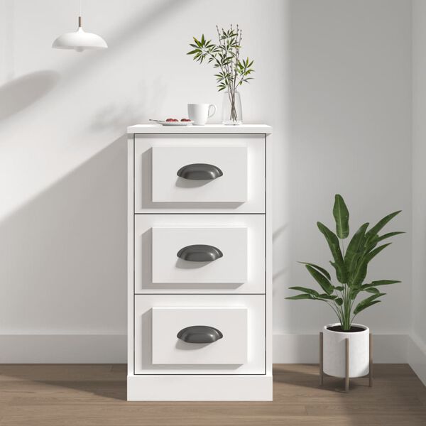 vidaXL Buffet blanc 36x35,5x67,5 cm bois d'ingénierie