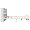 vidaXL Lit bibliothèque sans matelas blanc 120x200 cm bois pin massif