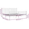 vidaXL Cadre de lit sans matelas blanc bois massif de pin