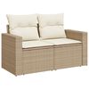 vidaXL Salon de jardin avec coussins 6 pcs beige r&eacute;sine tress&eacute;e