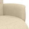 vidaXL Fauteuil inclinable avec repose-pied crème tissu