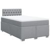 vidaXL Sommier &agrave; lattes de lit avec matelas Gris clair 120x200cm Tissu