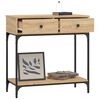 vidaXL Table console chêne sonoma 75x34,5x75 cm bois d'ingénierie