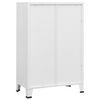 vidaXL Coffre de rangement industriel Blanc 75x40x115 cm Métal