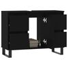 vidaXL Armoire de salle de bain noir 80x33x60 cm bois d'ingénierie