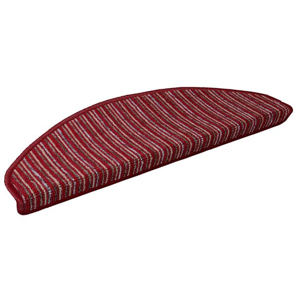 vidaXL Tapis d'escalier auto-adh&eacute;sifs 15 pcs Rouge 65 x 21 x 4 cm