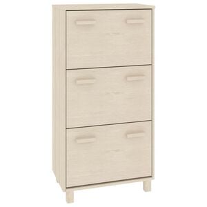vidaXL Armoire &agrave; chaussures HAMAR Marron miel 59,5x35x117cm Pin massif