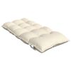 vidaXL Coussins de chaise &agrave; dossier bas lot de 2 cr&egrave;me tissu oxford