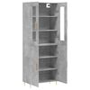 vidaXL Buffet haut Gris b&eacute;ton 69,5x34x180 cm Bois d'ing&eacute;nierie