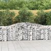 vidaXL Paniers &agrave; gabions arqu&eacute;s 5 pcs 400x30x100/120 cm Fer galvanis&eacute;