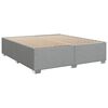 vidaXL Sommier &agrave; lattes de lit avec matelas Gris clair 200x200cm Tissu